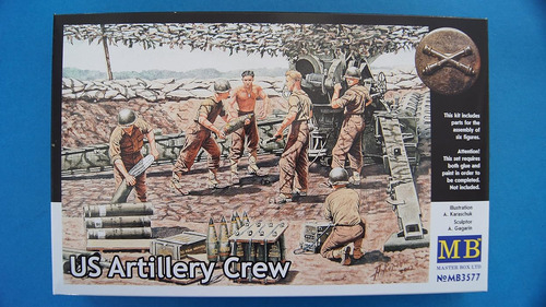 Caja Segunda Guerra Artillery Crew 6 Figura Modelo Kits Cons