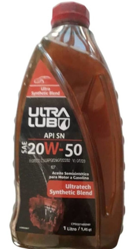 Aceite Semisintetico 20w50 Ultralub Original