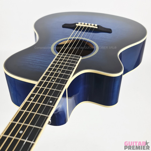 Imagen 10 de 10 de Guitarra Electroacustica Zurdo Premium Ecualizador Activo