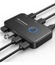 Comprar Interruptor Usb 3.0 Compartible Entre 2 Pc Con 4 Puertos Y C