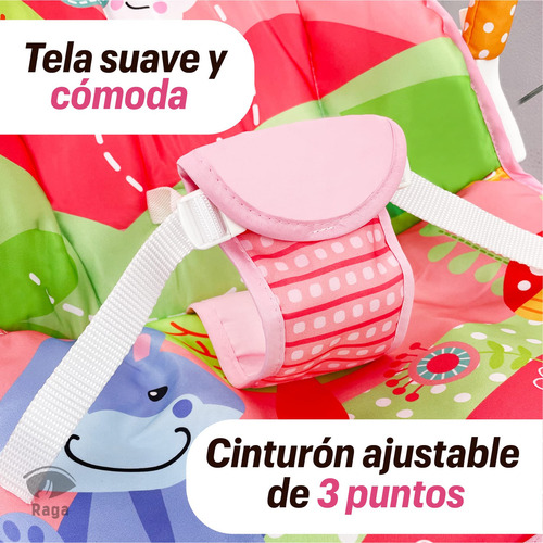 Silla mecedora para bebé Tiibaby Cartoon deluxe rosa