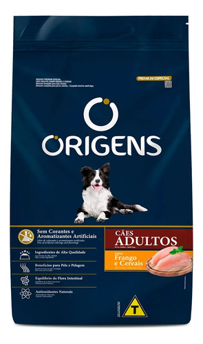 Ração Origens Premium Especial Cães Adultos Sabor Frango E Cereais 1kg