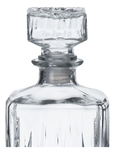 Conjunto de 2 suportes de licor de vidro cortado Glazé de 910 ml, cor transparente