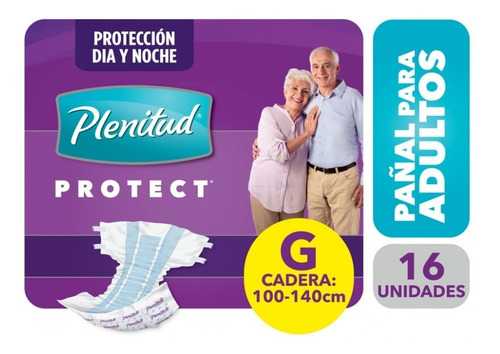 16 Pañales Adulto Plenitud Protect Med, Gde Y Xg