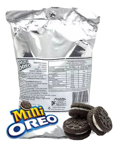 Galletitas Mini Oreo Relleno Vainilla X 600 Grs - La Botica