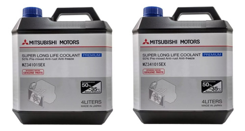 8 Litros Refrigerante Al 50% Original Mitsubishi Azul