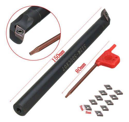 A Herramienta Torno Cnc Barra Mandrinar 10x Insertos