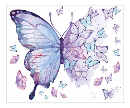 Hermosa Pintura De Pared Autoadhesiva De Color Morado Para H