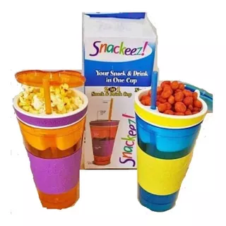 Vasos Snackeez Vaso 2 En 1 Bebida Y Snack Merienda Alimento