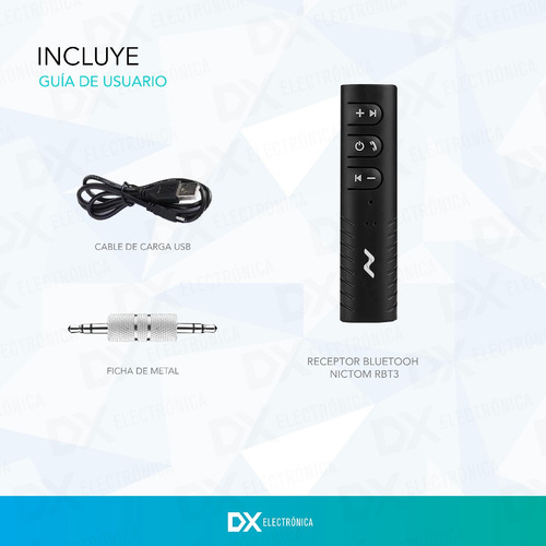Receptor Bluetooth Batería Cn Control Volumen Manos Libres *