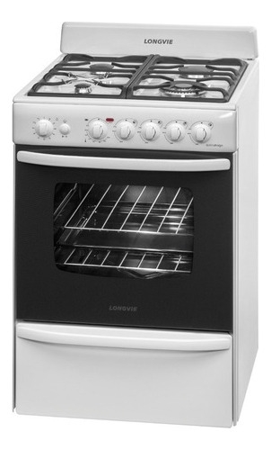 Imagen 3 de 10 de Cocina A Gas Longvie 19601b 60cm Blanco Encendido Una Mano