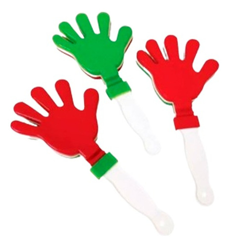 5 Piezas Manita Aplaudidora Tricolor Mexico Septiembre 15