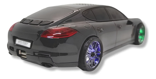 Caixinha De Som Bluetooth Panamera Com Luzes Led Rgb Caixa De Som Em Formato De Carro Caixa De Som Alta Caixinha Portátil Caixa De Som Compacta Caixa De Som Carro Caixinha De Som Bluetooth Alta Luzes
