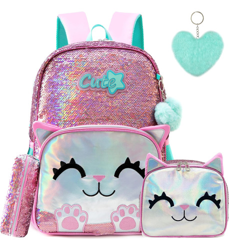 Meetbelify Linda Mochila Niñas Mochilas Escolares Con Gato 5