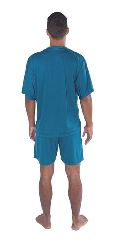 Imagem 6 de 6 de Kit 2 Pijamas Meia Manga Aberto Com Botão Short Masculino