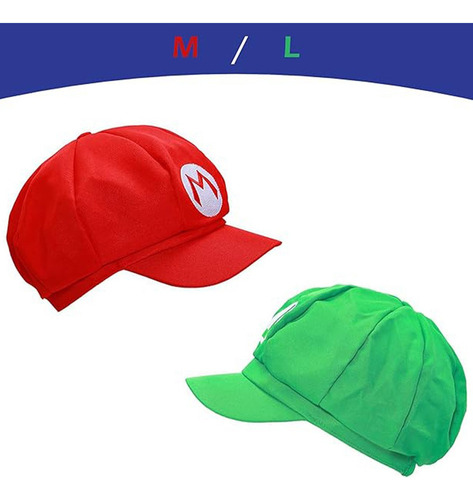 N Kit Disfraz Super Mario Bross Y Luigi Superheroe Para