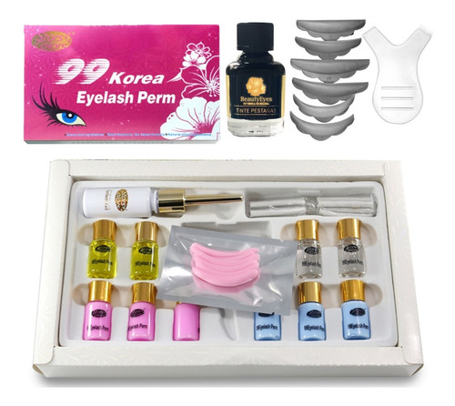 Kit Lifting Ondulado + Tinte + Rulos + Espatula Pestañas