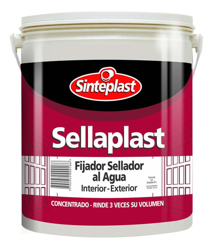 Fijador Sellador Al Agua Sellaplast Sinteplast 20 Litros Rex