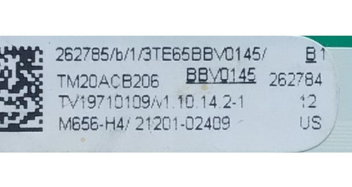Main Vizio 262785 / Td.mt5691.u751 / Modelo M656-h4 (Usado)
