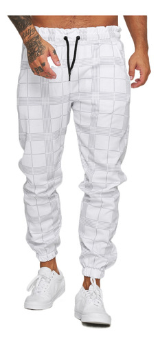 Square Plaid Printed Casual Pants Fitness Leggings