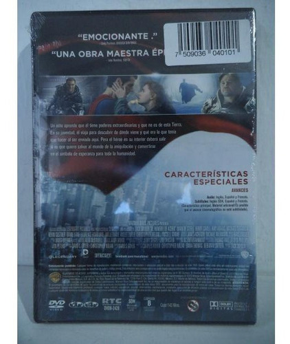 Imagen 2 de 2 de Superman El Hombre De Acero Dvd