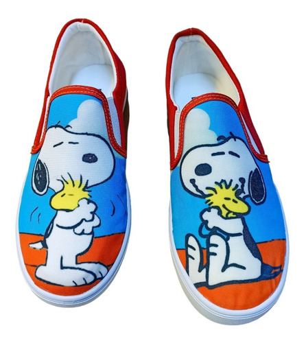 Tenis Zapato Snoopy Lona Moda Casual Envio Gratis Full