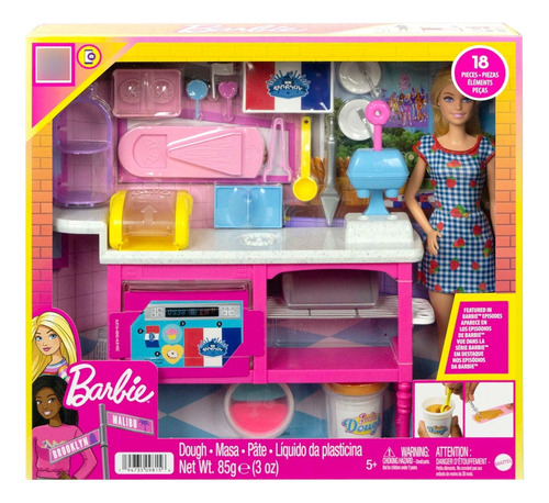 Barbie - Cafetería Con Muñeca Y Accesorios - Hjy19