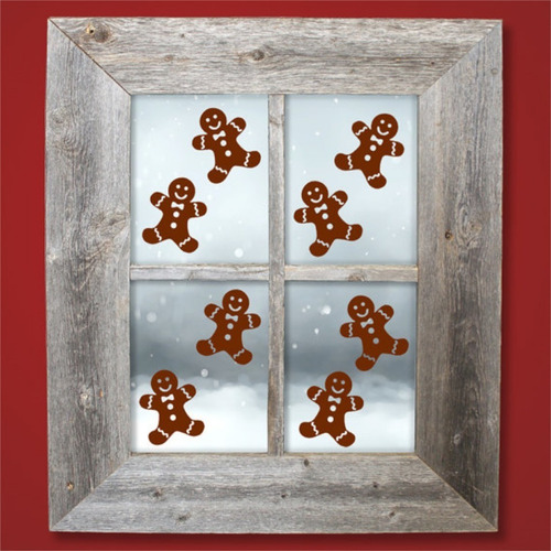 8 Adesivos Natalinos Gingerbread Biscoito Gengibre Natal
