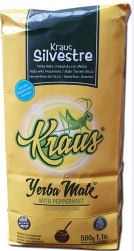 Yerba Mate Kraus Silvestre De 500 Grs.