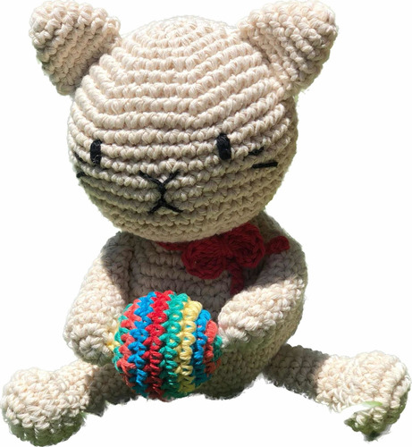 Gatito De Apego Amigurumis Crochet 20 Cms