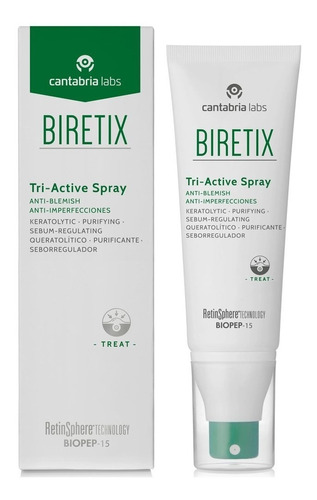 Biretix Tri Active Spray Cantabria Acne Corporal Tonico Tipo De Piel Grasa