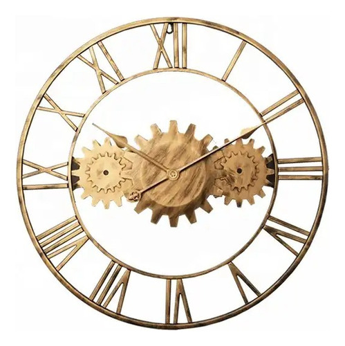 Reloj De Pared Engranaje Numeros Romanos