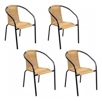 Comprar Pack 4 Sillas De Terraza Ratán\u002F Resistente\u002F Duradero
