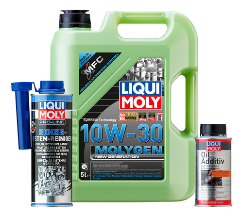 Set 3 Pzas Molygen 10w30 Oil Additiv Pro-line Liqui Moly