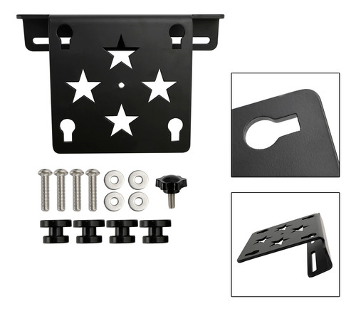 Soporte De Montaje De Alforjas Universal Negro Para Moto