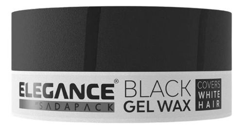 Elegance Gel Para Peinar El Cabello Wax Color Negro 140g Pegado Medio