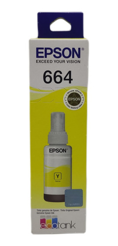 Refil Tinta Epson 664 Amarelo L395 L396 L455 L475 L495 L1455