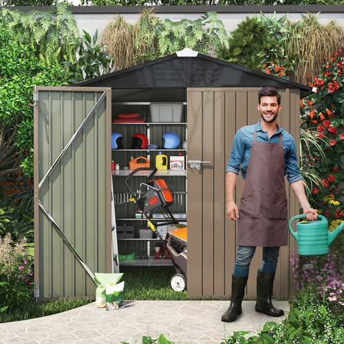 Casa Bodega Cobertizo Almacén Hecha En Metal 120 X 183cm