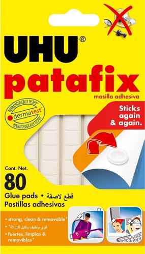 Adhesivo Uhu Patafix X 80 Pastillas Masilla Pegamento