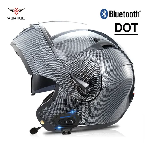 Casco Integral Abatible Con Bluetooth Motocicleta, Casco Bluetooth Integrado,  Casco Integral Abatible, Casco Motocicleta Múltiples Orificios Ventilación  Con Micrófono Adultos C,XL(59-60CM) : : Coche y moto