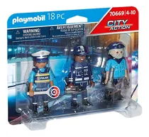 Comprar Bloques Para Armar Playmobil Set Figuras Policía 18 Piezas