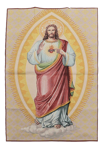 Iconos Cristianos Barroco Sagrado Corazón De Jesús Oro