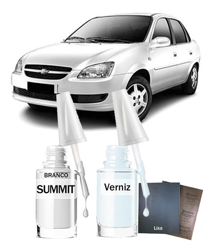 Tinta Tira Risco Retoque Gm Corsa 2014 Branco Summit