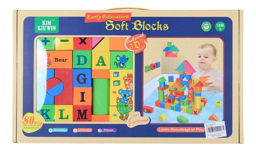 Bloques De Construcción De Eva Soft Juego Rompecabezas 80pcs