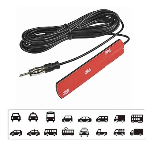 Antena Coche Universal, Antena de Coche 23 cm con Amplificador