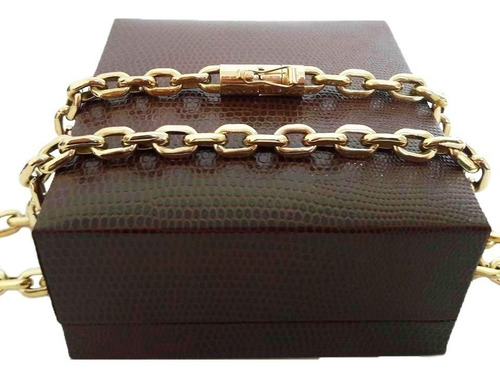 Corrente Cordão Cadeado 30 Gramas 7mm 65cm Ouro 18k