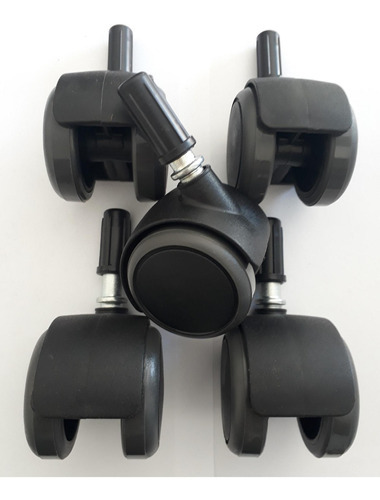 Rodizio Para Cadeira De Escritório Roda Pu Grafite Kit S90
