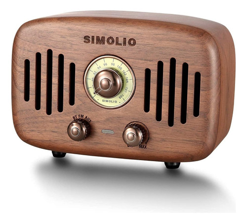 Simolio Altavoces Bluetooth Retro De Radio Vintage, Fuerte Y 110v