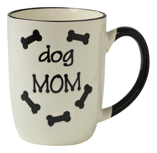 Petrageous 13068 Dog Mom - Taza De Ceramica De 4 Pulgadas De