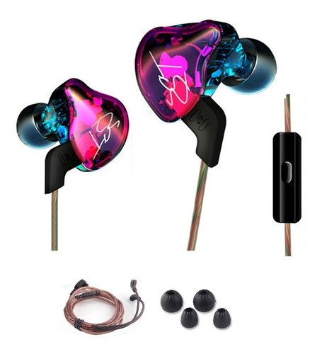 Imagen 3 de 9 de Auriculares In Ear Kz Zst Pro Monitoreo Dual Driver Originales Cable Reforzado Ideal Voz Guitarra Bajo Bateria Vientos